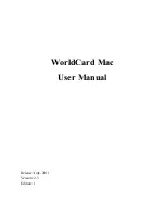 Preview for 1 page of Penpower WorldCard Mac User Manual