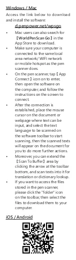 Предварительный просмотр 7 страницы Penpower WorldPenScan Go User Manual