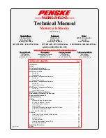 Penske 8900 series Technical Manual preview