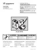 Предварительный просмотр 1 страницы Pentair Hydromatic HTP50 Owner'S Manual