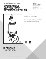 Предварительный просмотр 1 страницы Pentair Hydromatic S3HRC Installation And Service Manual