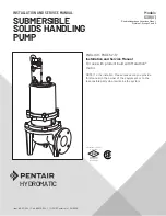 Предварительный просмотр 1 страницы Pentair Hydromatic S3R Installation And Service Manual