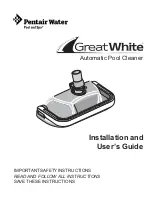 Pentair Pool Products Great White User Manual preview