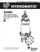 Pentair Pool Products Hydromatic S4HRC Service Manual предпросмотр