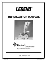 Pentair Pool Products LEGEND LL105G Installation Manual preview