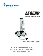 Pentair Pool Products LEGEND Installation Manual preview