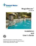 Pentair Pool Products MagicStream Laminar Installation And User Manual preview