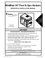 Preview for 1 page of Pentair Pool Products MiniMax 200 Operation & Installation Manual