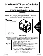 Pentair Pool Products MiniMax 250 Operating & Installation Manual preview