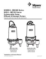 Pentair Pool Products Myers ME100D Series Installation And Service Manual preview