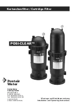 Предварительный просмотр 1 страницы Pentair Pool Products POSI-CLEAR PXC 125 Installation And Operating Instructions Manual