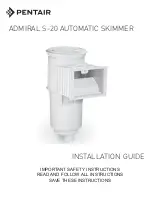 Pentair ADMIRAL S-20 Installation Manual preview