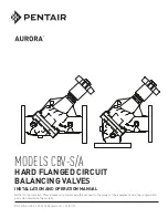 Предварительный просмотр 1 страницы Pentair Aurora CBV-S Installation And Operation Manual