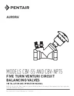 Pentair AURORA CBV-S5 Installation And Operation Manual preview