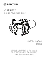 Preview for 1 page of Pentair C Series Installation Manual