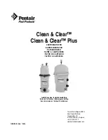 Pentair CLEAN AND CLEAR PLUS Installation Manual предпросмотр