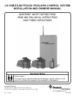 Preview for 1 page of Pentair Compool LX-100EZ Installation And Owner'S Manual