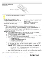 Предварительный просмотр 1 страницы Pentair ERICO CADWELD PLUS Operation Instructions