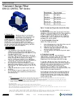 Preview for 1 page of Pentair ERICO CRITEC TSF Series Instruction Sheet