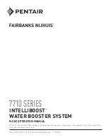 Предварительный просмотр 1 страницы Pentair FAIRBANKS NIJHUIS INTELLIBOOST 7710 Series Operation Manual