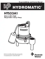 Pentair HYDROMATIC HTS33A1 Installation And Service Manual preview