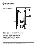 Предварительный просмотр 1 страницы Pentair Hydromatic TL-Pro Installation And Service Manual