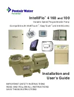 Pentair INTELLIFLO 100 Installation And User Manual preview