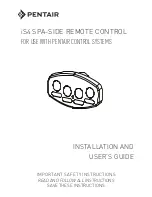 Предварительный просмотр 1 страницы Pentair iS4 Installation And User Manual