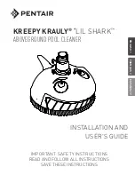 Pentair KREEPY KRAULY LIL SHARK User Manual preview