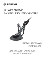 Pentair KREEPY KRAULY Installation And User Manual preview