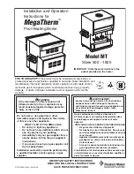 Pentair MegaTherm MT 1010 Installation And Operation Instructions Manual preview