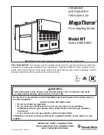 Pentair MegaTherm MT 2000 Installation And Operation Instructions Manual preview