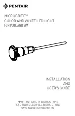 Pentair MICROBRITE Installation And User Manual предпросмотр