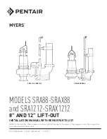 Pentair MYERS SRA1212 Installation Manual With Repair Parts List предпросмотр