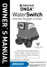 Предварительный просмотр 1 страницы Pentair Onga WaterSwitch WS1500200 Owner'S Manual