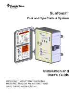 Pentair Pool and Spa Control System SunTouch Installation And User Manual preview