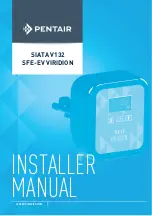 Pentair SIATA V132-SFE-EV-VIRIDION Installer Manual предпросмотр