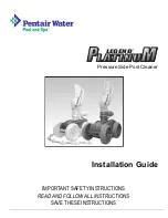 Pentair Side Pool Cleaner Installation Manual preview