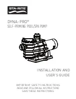 Pentair STA-RITE DYNA-PRO Installation And User Manual preview