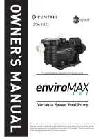 Pentair Sta-Rite EcoSelect Enviromax 800 Owner'S Manual preview