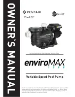 Preview for 1 page of Pentair Sta-rite EnviroMAX 1500 Installation, Operation And Service Manual