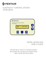 Pentair SunTouch Installation And User Manual preview