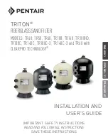 Pentair TRITON II TR 100 Installation And User Manual preview