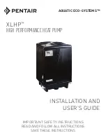Pentair XLHP Installation And User Manual preview