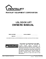 Pentalift LDL Owner'S Manual preview