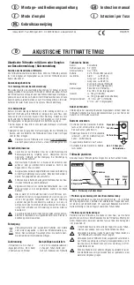 Предварительный просмотр 1 страницы Pentatech TM02 Instruction Manual