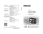 Pentax 0ptio - Optio S5z 5MP Digital Camera Operating Manual preview