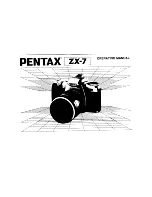 Pentax 1364 - ZX 7 SLR Camera Operating Manual preview