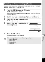 Preview for 209 page of Pentax 16101 Operating Manual