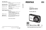 Pentax 16186 - Optio E80 Digital Camera Operating Manual preview